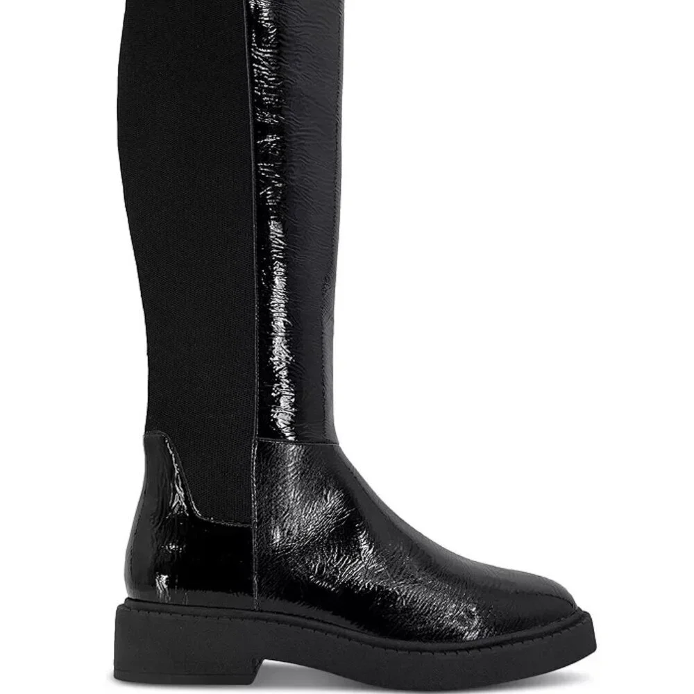 Andre Assous Women's Viva Round Toe Patent Boots. 7.5